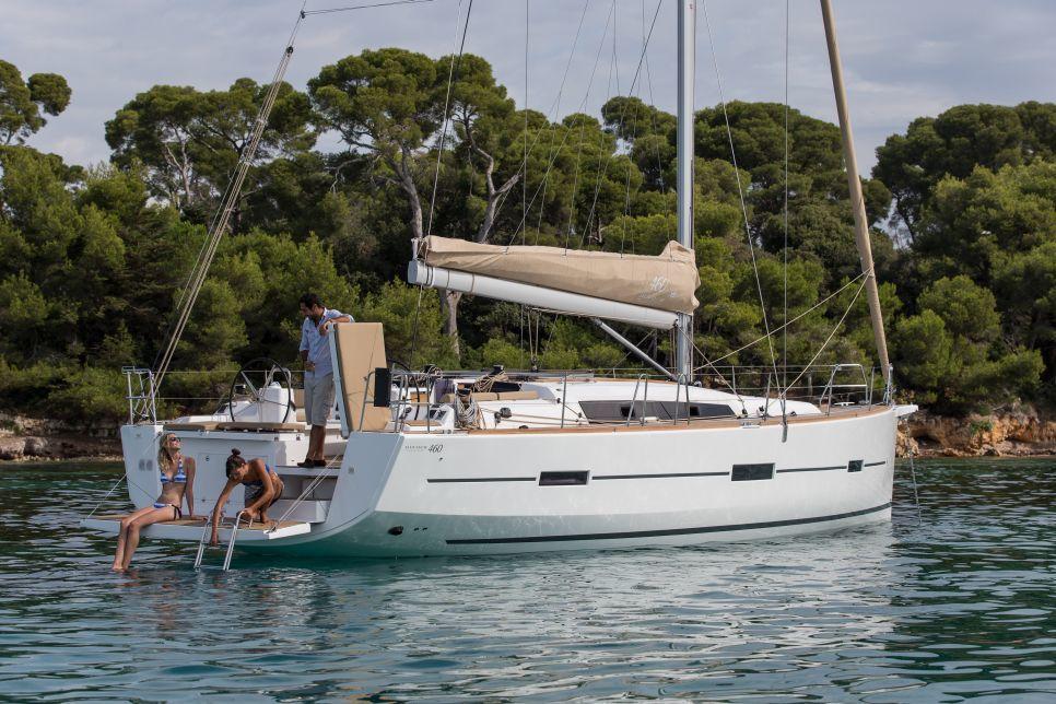 Book Dufour 460 GL - 5 cab. Sailing yacht for bareboat charter in Cote D'Azur, Port Pin Rolland, Provence-Alpes-Côte d'Azur, France with TripYacht!, picture 4