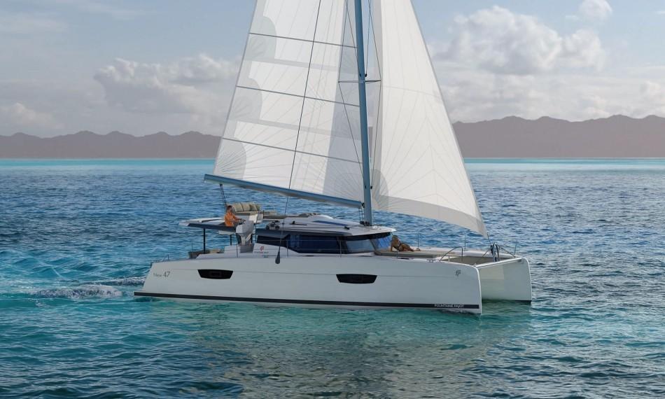 Book Fountaine Pajot Saona 47 Quintet - 5 + 1 cab. Catamaran for bareboat charter in Grenada, Port Louis Marina, Grenada, Caribbean with TripYacht!, picture 1