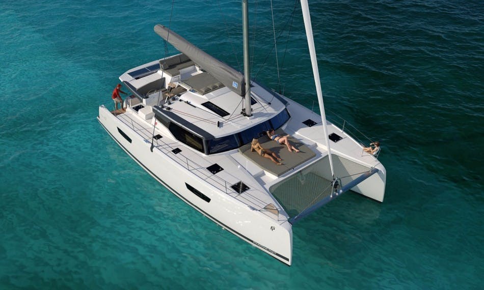 Book Fountaine Pajot Saona 47 Quintet - 5 + 1 cab. Catamaran for bareboat charter in Seychelles, Praslin, Mahé, Seychelles with TripYacht!, picture 1