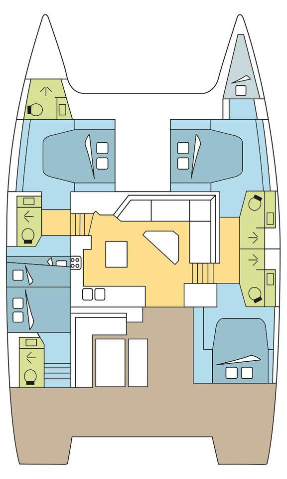 Book Fountaine Pajot Saona 47 Quintet - 5 + 1 cab. Catamaran for bareboat charter in Grenada, Port Louis Marina, Grenada, Caribbean with TripYacht!, picture 2