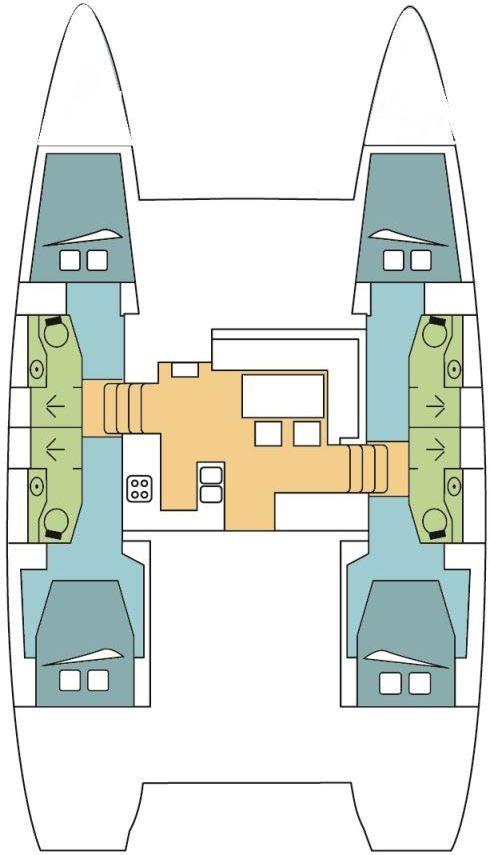 Book Lagoon 450 - 4 cab. Catamaran for bareboat charter in Whitsundays, Airlie Beach, Coral Sea Marina, Whitsunday Region of Queensland, Australia and Oceania with TripYacht!, picture 2