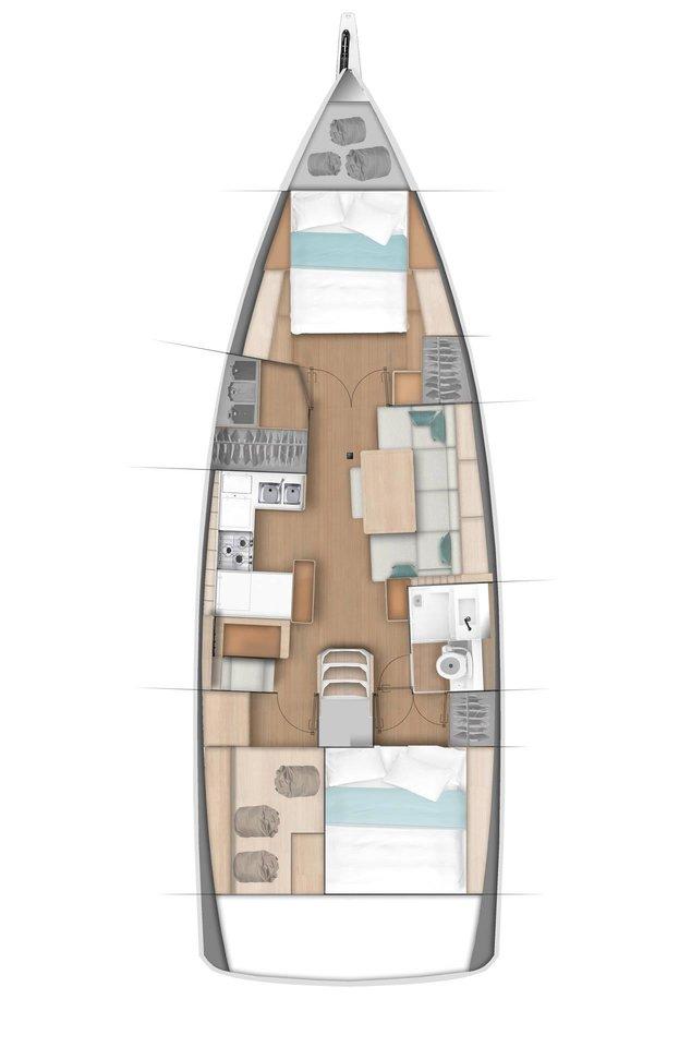 Sun Odyssey 440 - 2 cab., picture 2