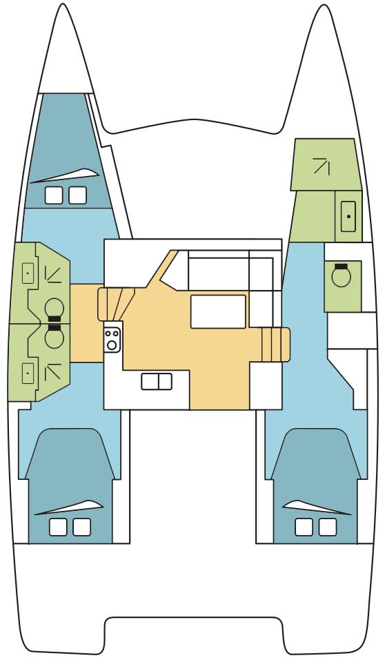 Book Fountaine Pajot Lucia 40 - 3 cab. Catamaran for bareboat charter in Antigua, Jolly Harbour Marina, Antigua, Caribbean with TripYacht!, picture 2