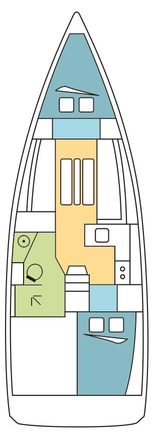 Sun Odyssey 349 - 2 cab., picture 2