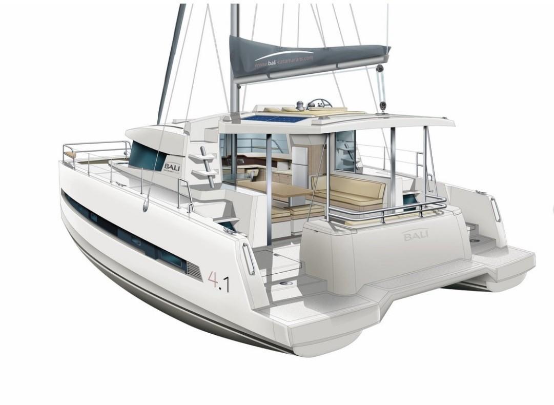 Book Bali 4.1 - 4 + 2 cab. Catamaran for bareboat charter in Phuket, Yacht Haven Marina, Phuket, Thailand  with TripYacht!, picture 1