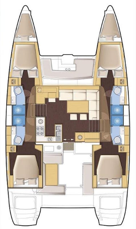 Book Lagoon 450 F - 4 + 2 cab. Catamaran for bareboat charter in Kos, Kos Marina, Dodecanese, Greece with TripYacht!, picture 2