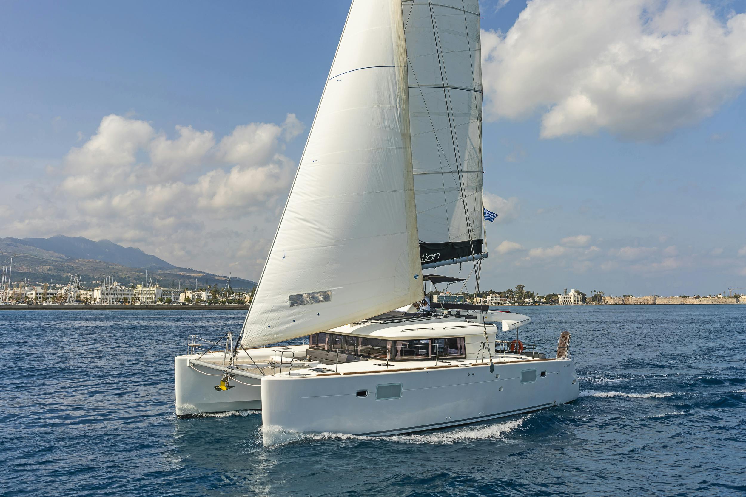 Book Lagoon 450 F - 4 + 2 cab. Catamaran for bareboat charter in Kos, Kos Marina, Dodecanese, Greece with TripYacht!, picture 23