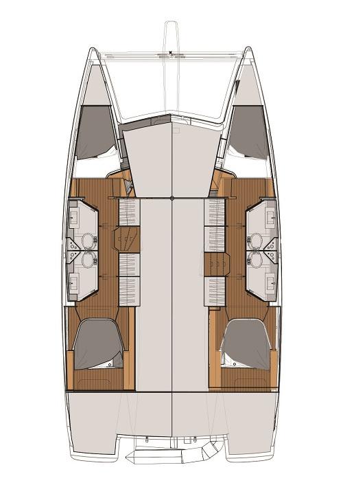 Book Fountaine Pajot Lucia 40 Catamaran for bareboat charter in Rhodes New Marina, Dodecanese, Greece with TripYacht!, picture 2