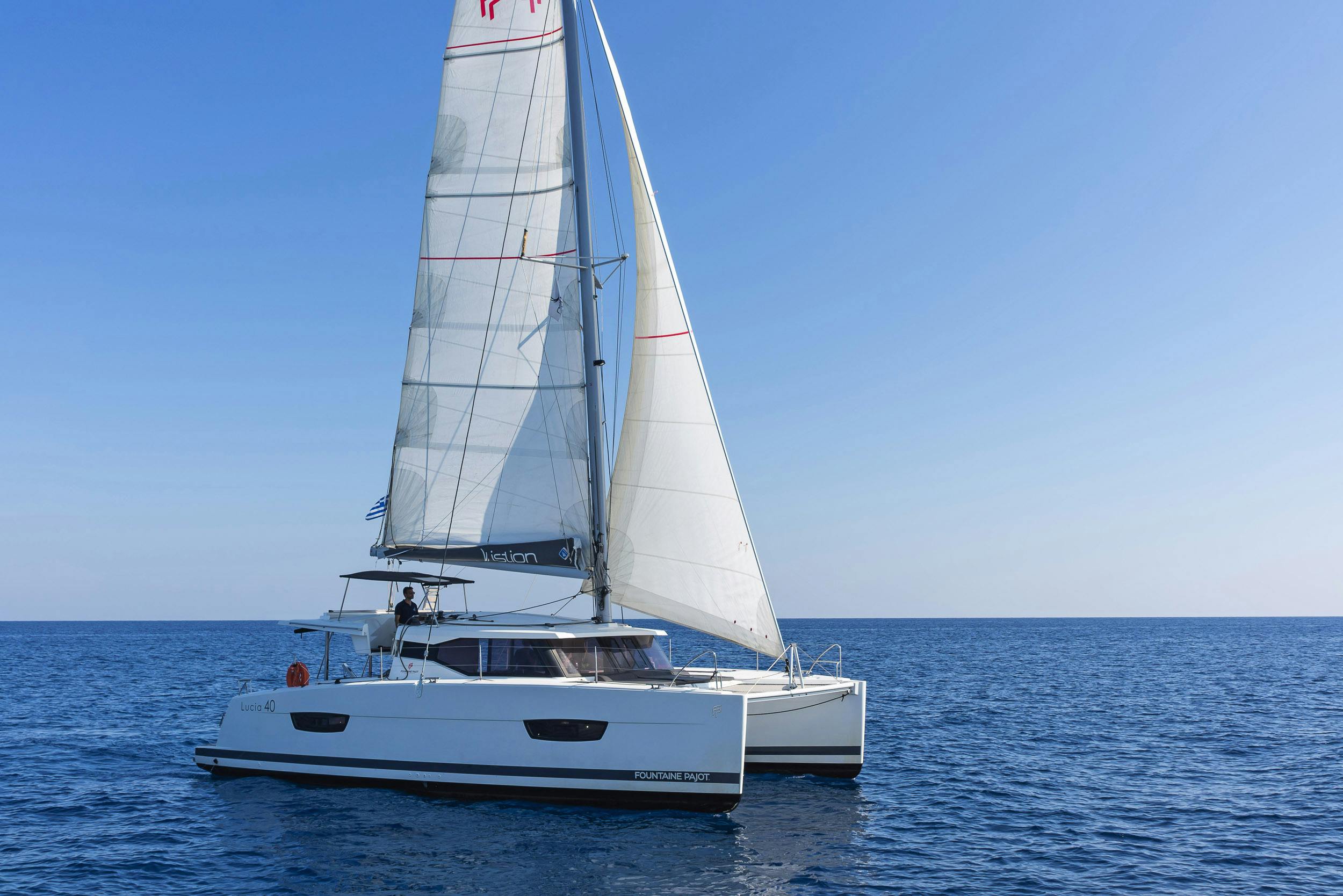 Book Fountaine Pajot Lucia 40 Catamaran for bareboat charter in Rhodes New Marina, Dodecanese, Greece with TripYacht!, picture 24
