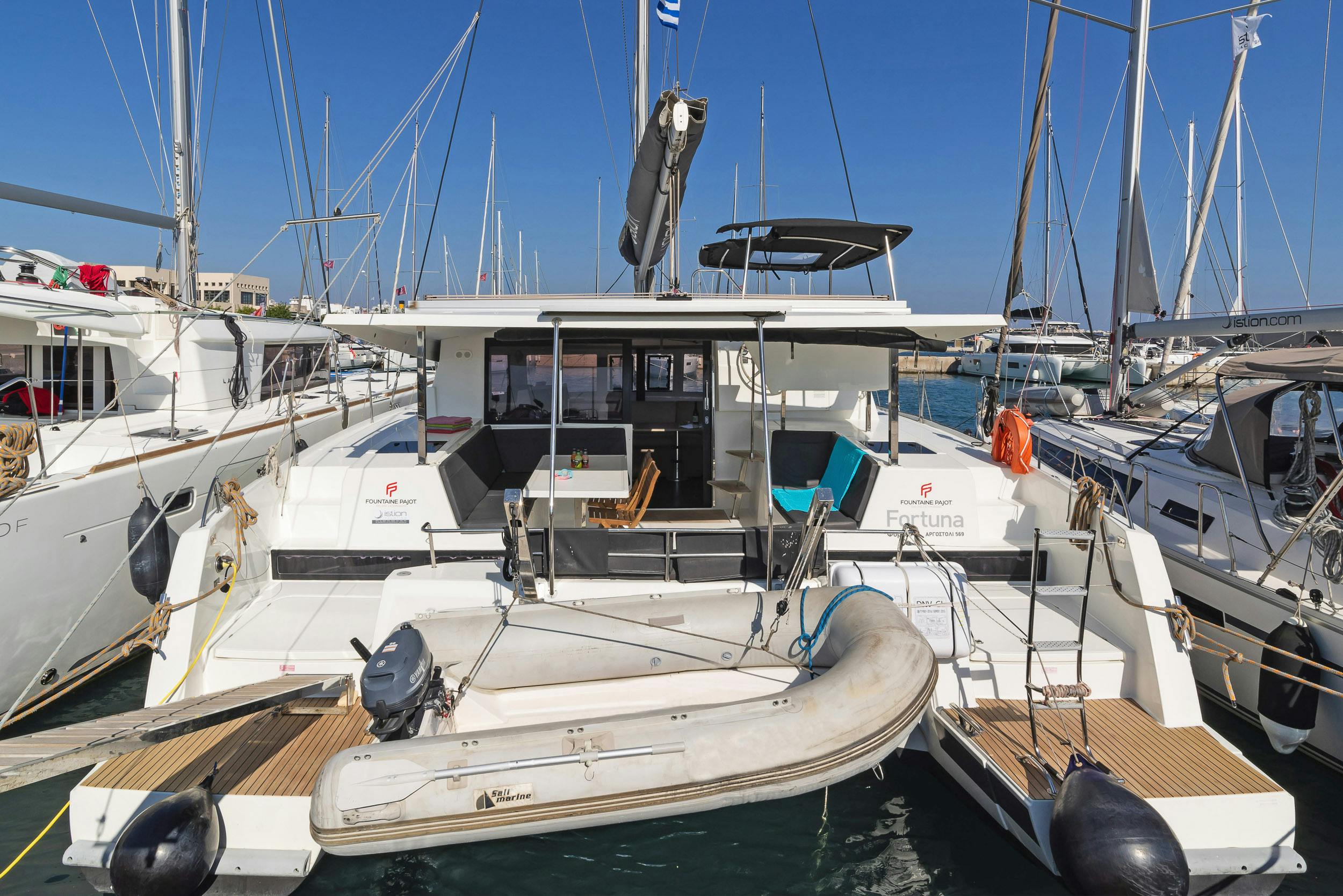 Book Fountaine Pajot Lucia 40 Catamaran for bareboat charter in Rhodes New Marina, Dodecanese, Greece with TripYacht!, picture 19