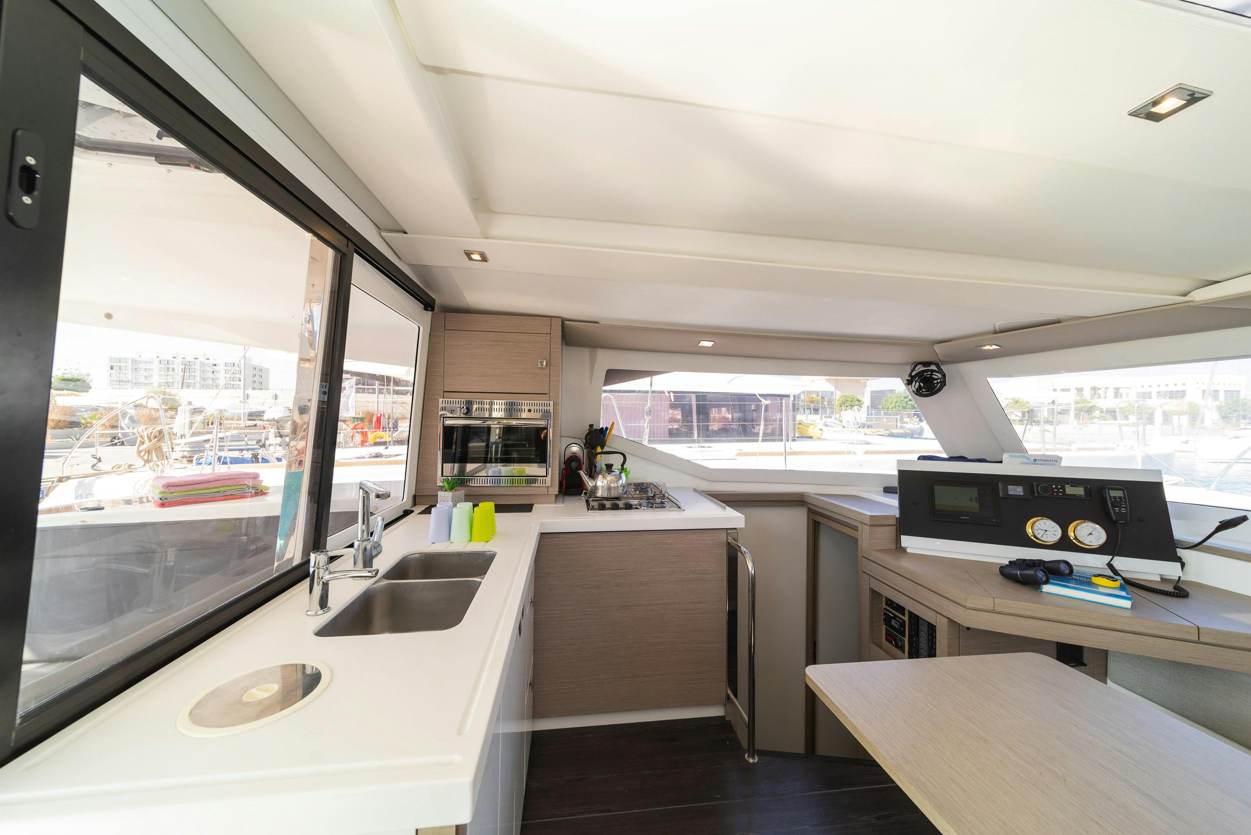 Book Fountaine Pajot Lucia 40 Catamaran for bareboat charter in Rhodes New Marina, Dodecanese, Greece with TripYacht!, picture 12