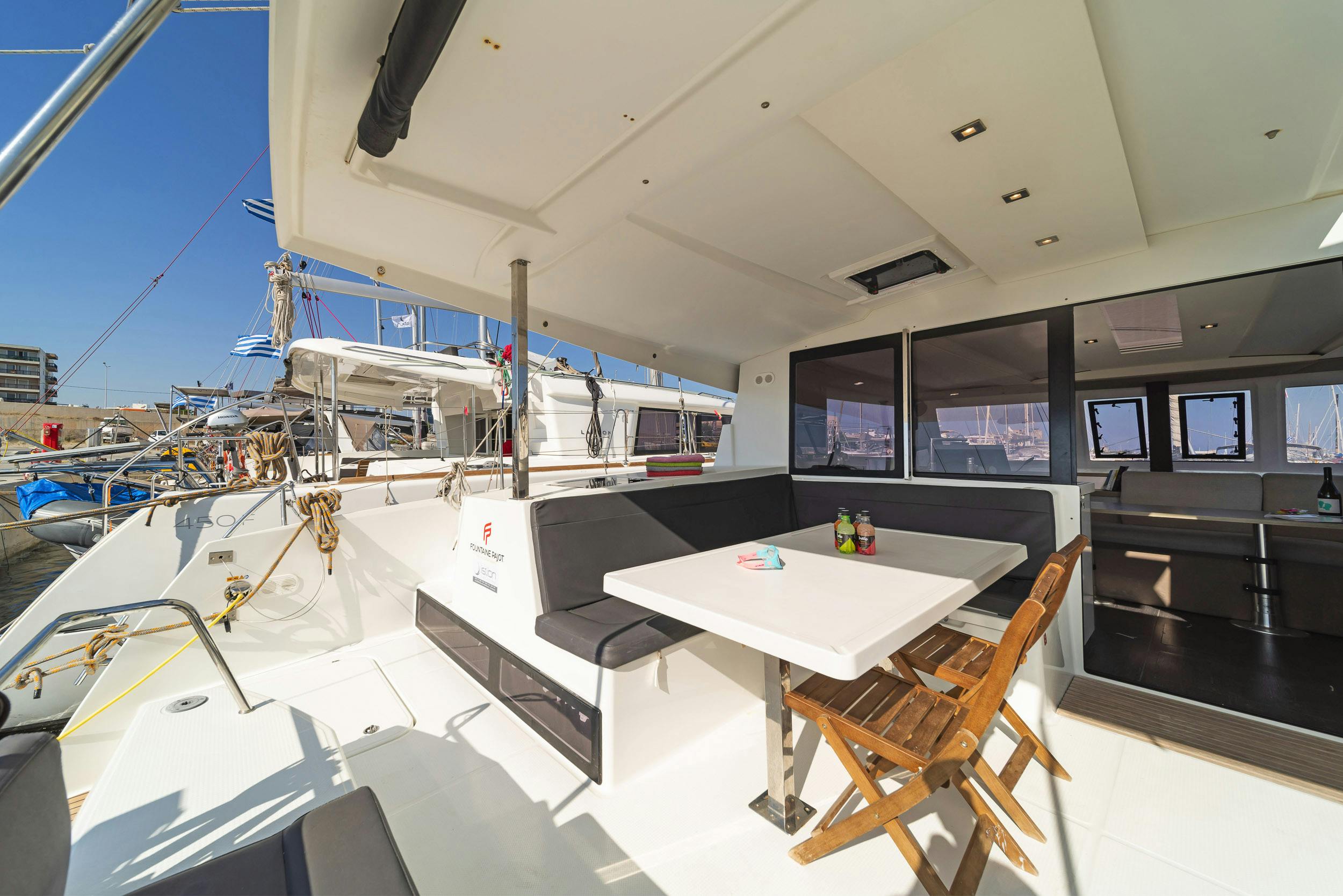 Book Fountaine Pajot Lucia 40 Catamaran for bareboat charter in Rhodes New Marina, Dodecanese, Greece with TripYacht!, picture 15