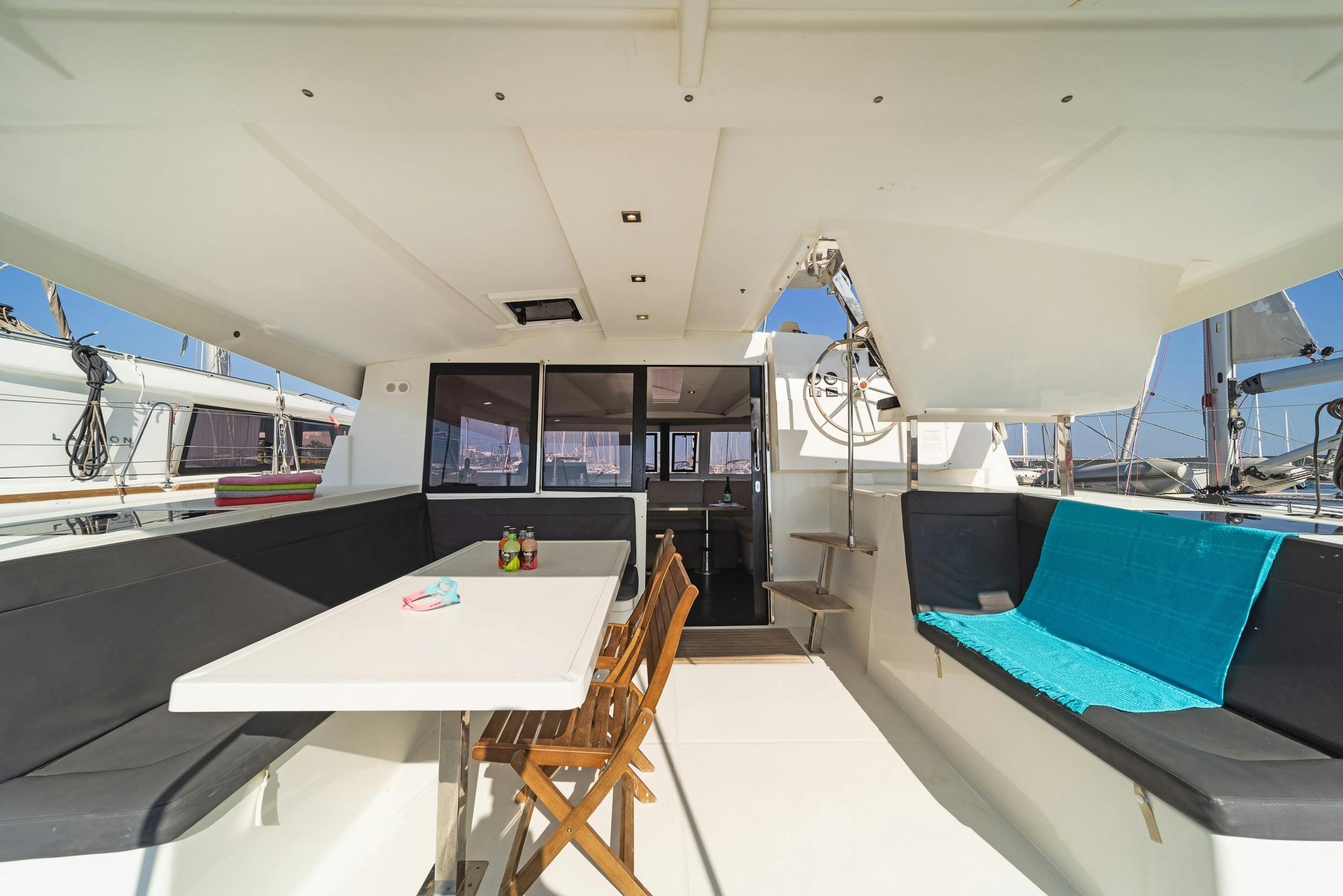 Book Fountaine Pajot Lucia 40 Catamaran for bareboat charter in Rhodes New Marina, Dodecanese, Greece with TripYacht!, picture 13