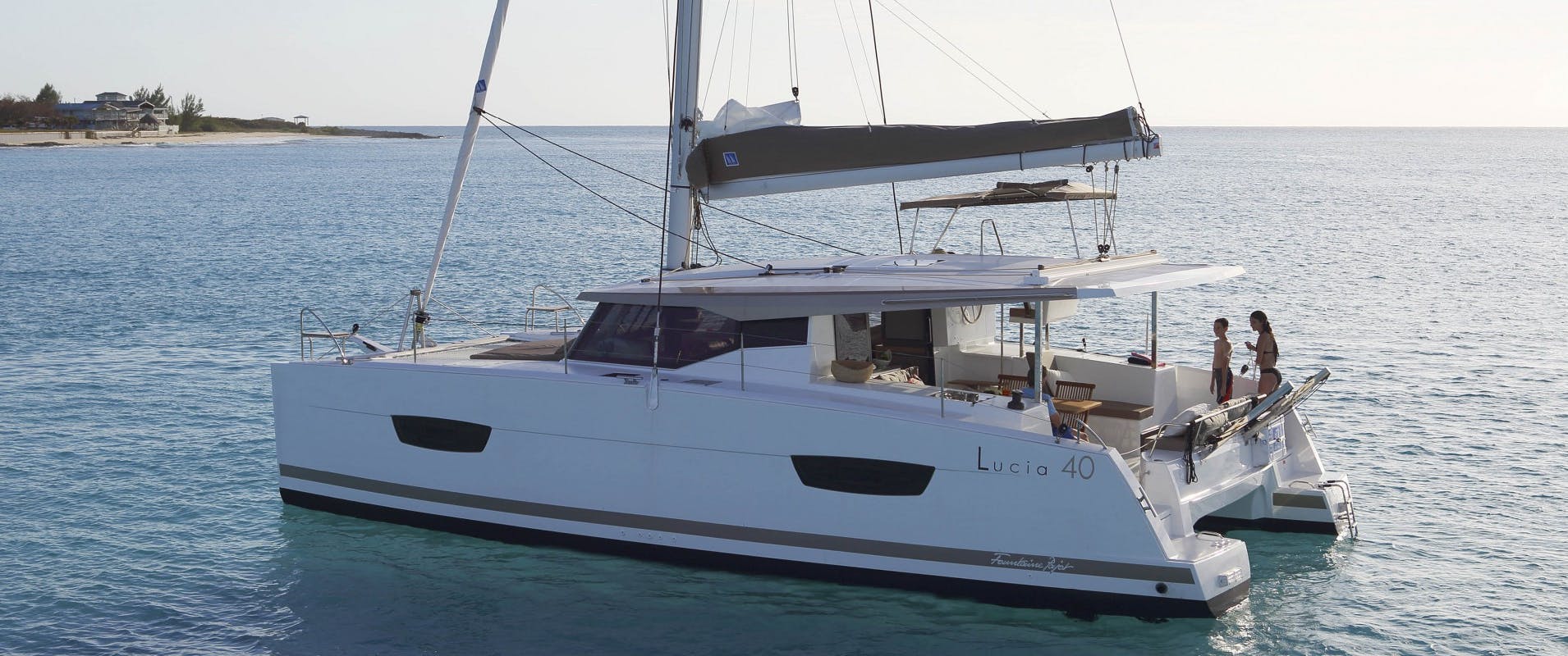 Book Fountaine Pajot Lucia 40 Catamaran for bareboat charter in Rhodes New Marina, Dodecanese, Greece with TripYacht!, picture 1