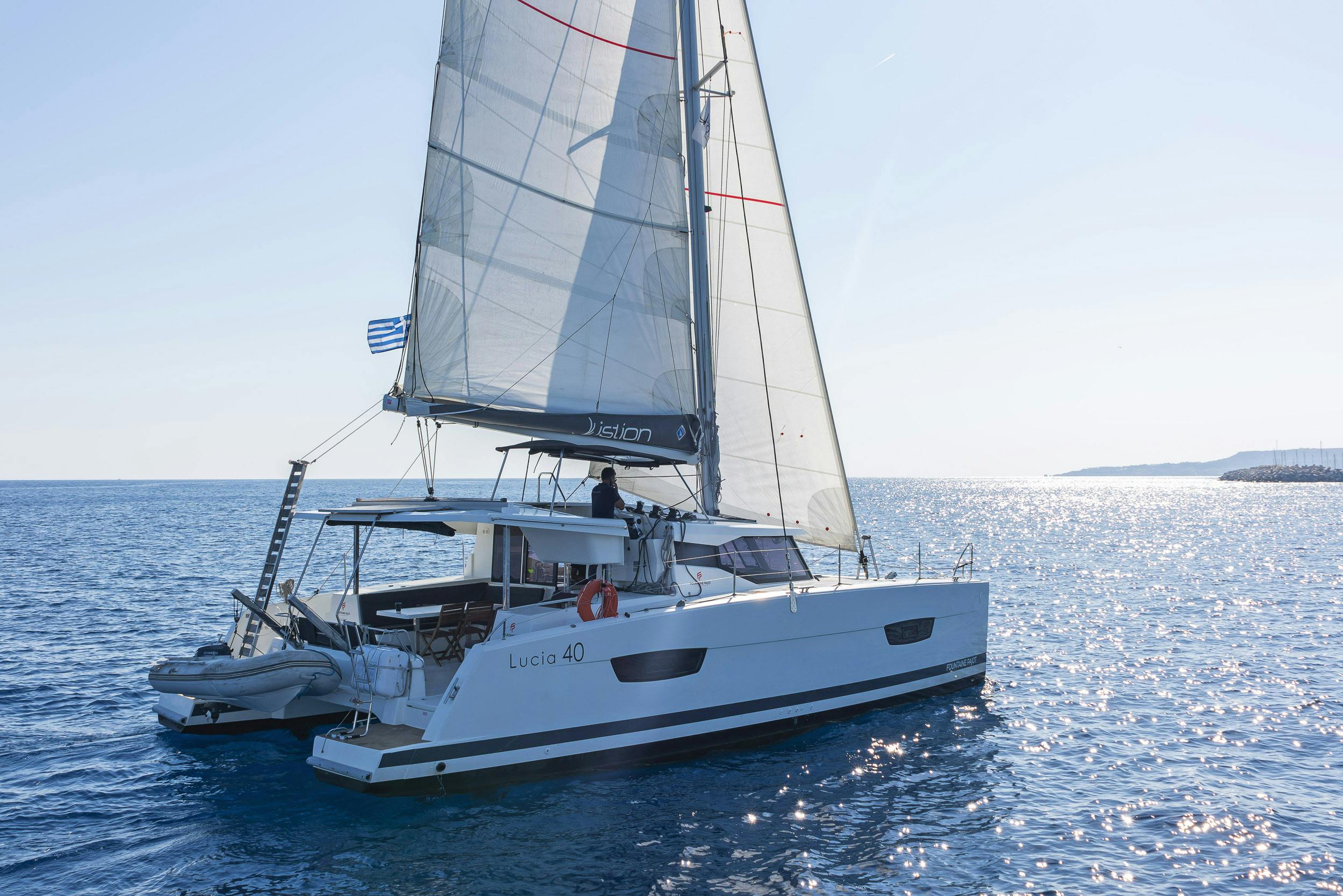 Book Fountaine Pajot Lucia 40 Catamaran for bareboat charter in Rhodes New Marina, Dodecanese, Greece with TripYacht!, picture 23