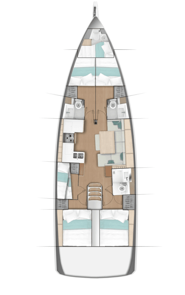 Sun Odyssey 490 - 5 + 1 cab., picture 2