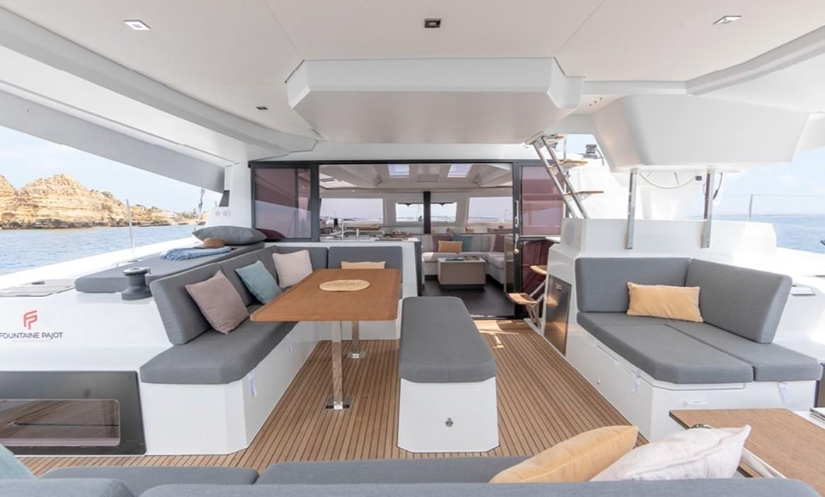 Book Fountaine Pajot Elba 45 - 4 + 2 cab. Catamaran for bareboat charter in Palma de Mallorca, Marina Naviera Balear, Balearic Islands, Spain with TripYacht!, picture 4