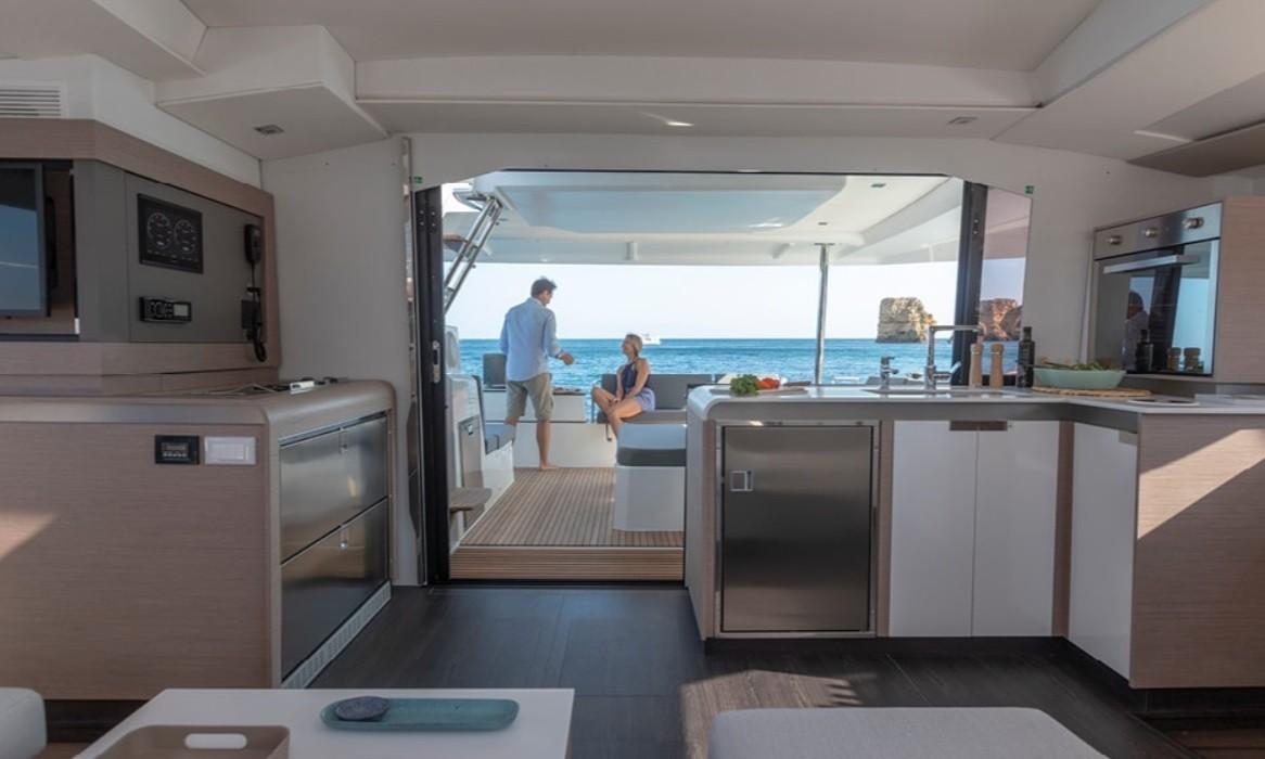 Book Fountaine Pajot Elba 45 - 4 + 2 cab. Catamaran for bareboat charter in Palma de Mallorca, Marina Naviera Balear, Balearic Islands, Spain with TripYacht!, picture 5