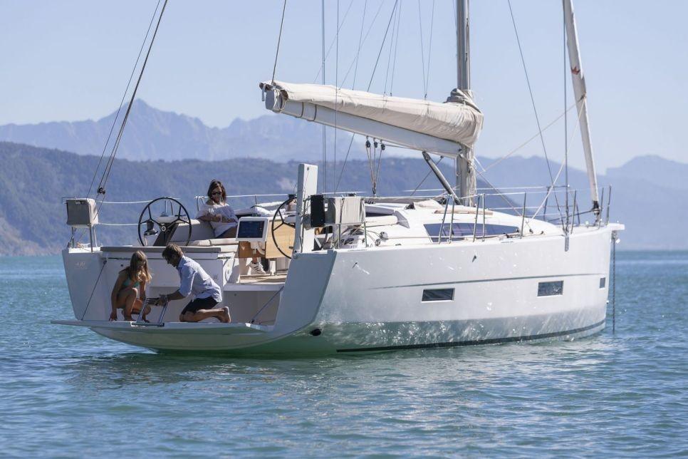 Book Dufour 430 GL Sailing yacht for bareboat charter in Marsh Harbour, Conch Inn Marina, Abaco Islands, Bahamas with TripYacht!, picture 5