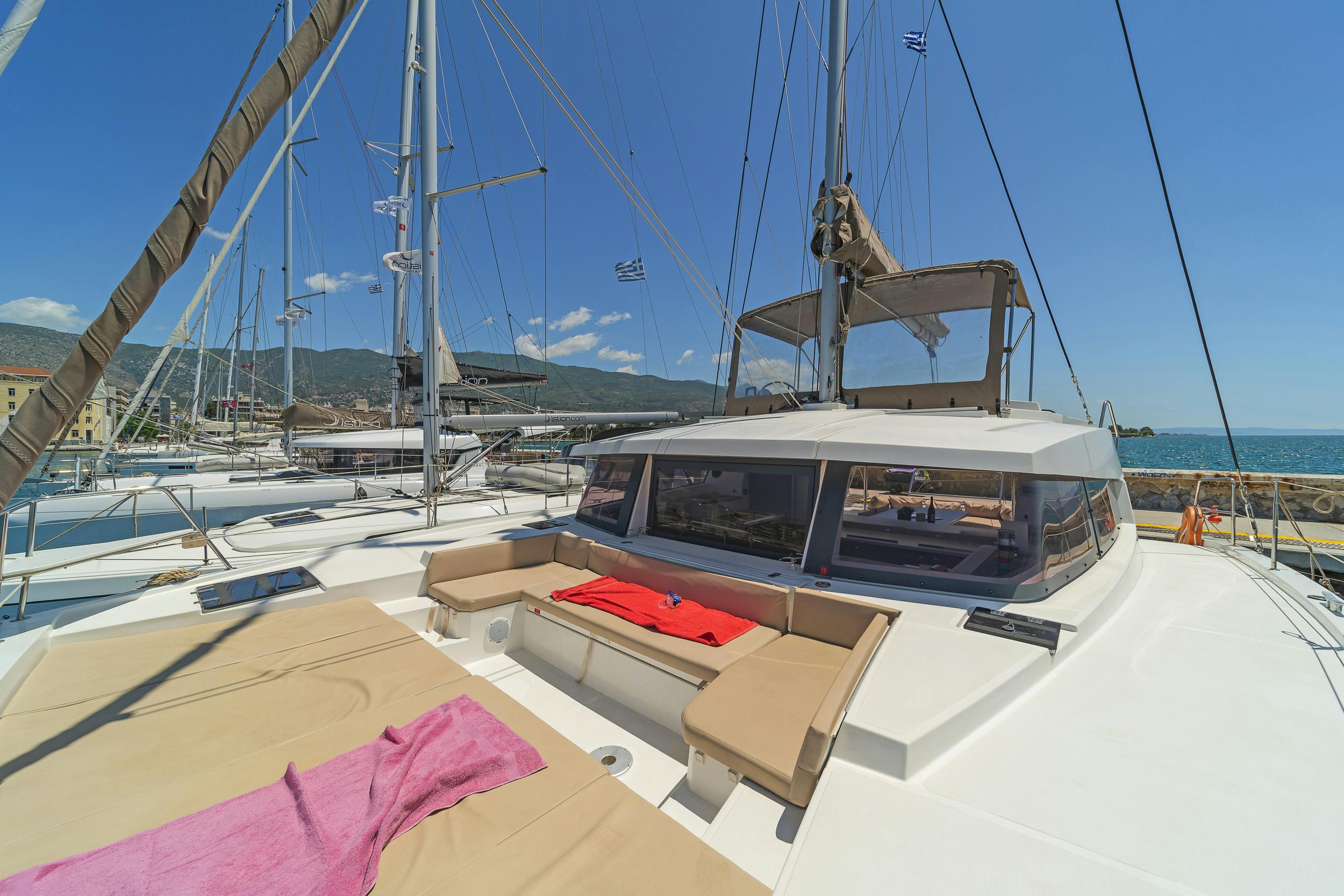 Book Bali 4.1 - 4 + 2 cab. Catamaran for bareboat charter in Rhodes New Marina, Dodecanese, Greece with TripYacht!, picture 13