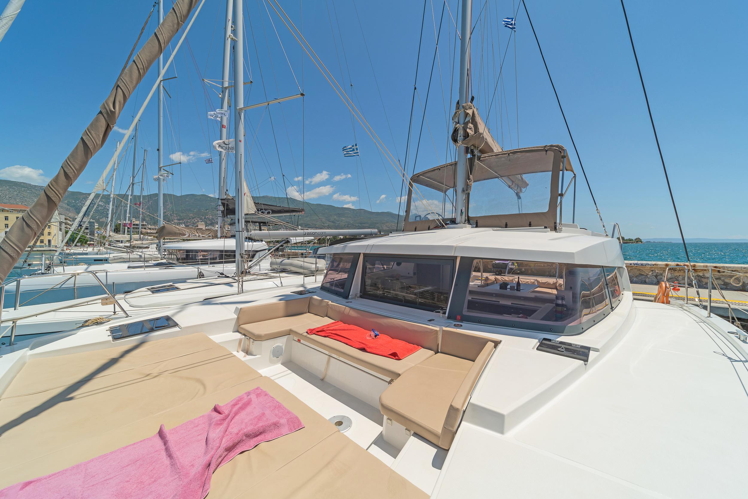 Book Bali 4.1 - 4 + 2 cab. Catamaran for bareboat charter in Rhodes New Marina, Dodecanese, Greece with TripYacht!, picture 13