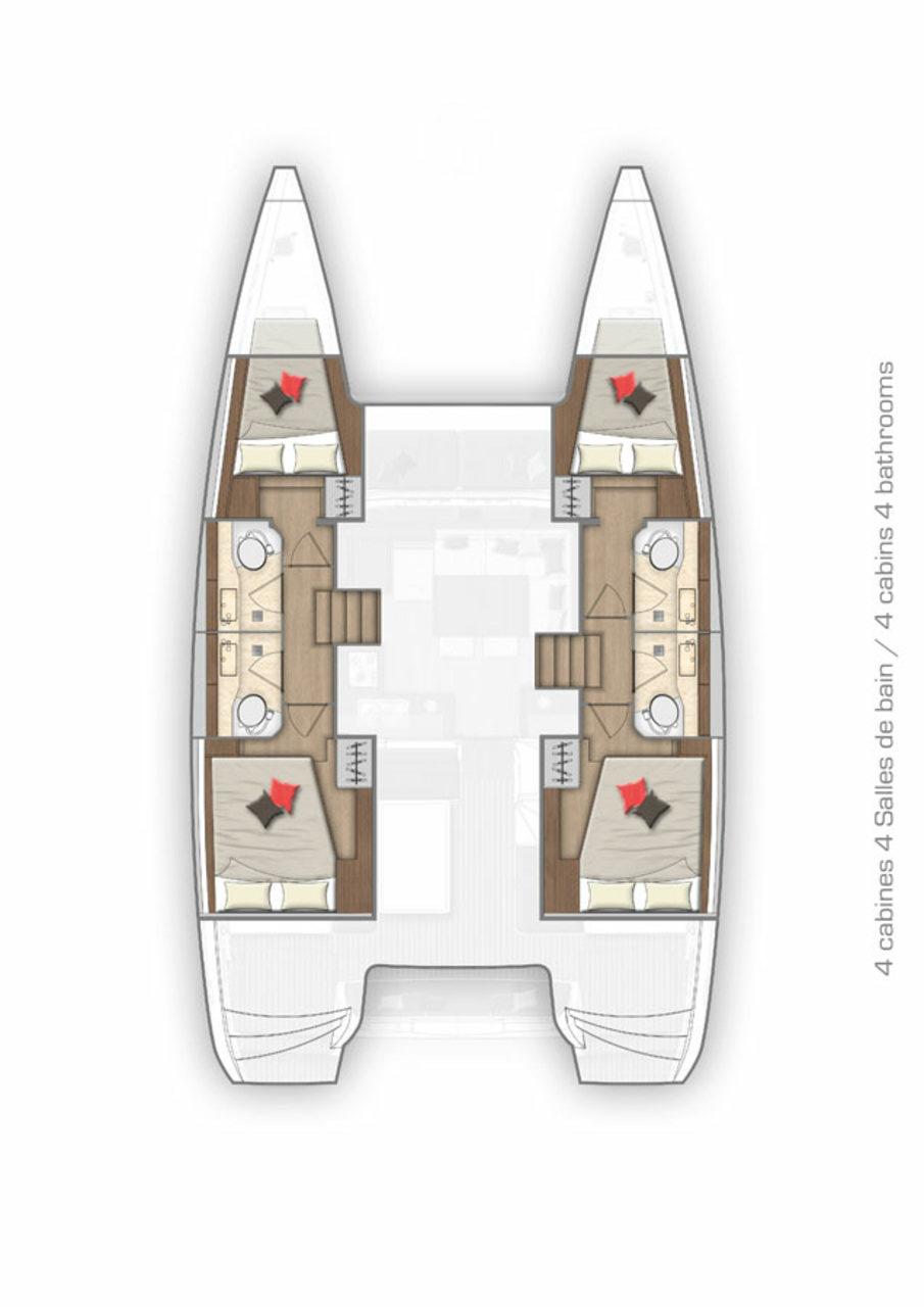 Book Lagoon 40 - 4 + 2 cab Catamaran for bareboat charter in ACI Marina Slano, Dubrovnik region, Croatia with TripYacht!, picture 2