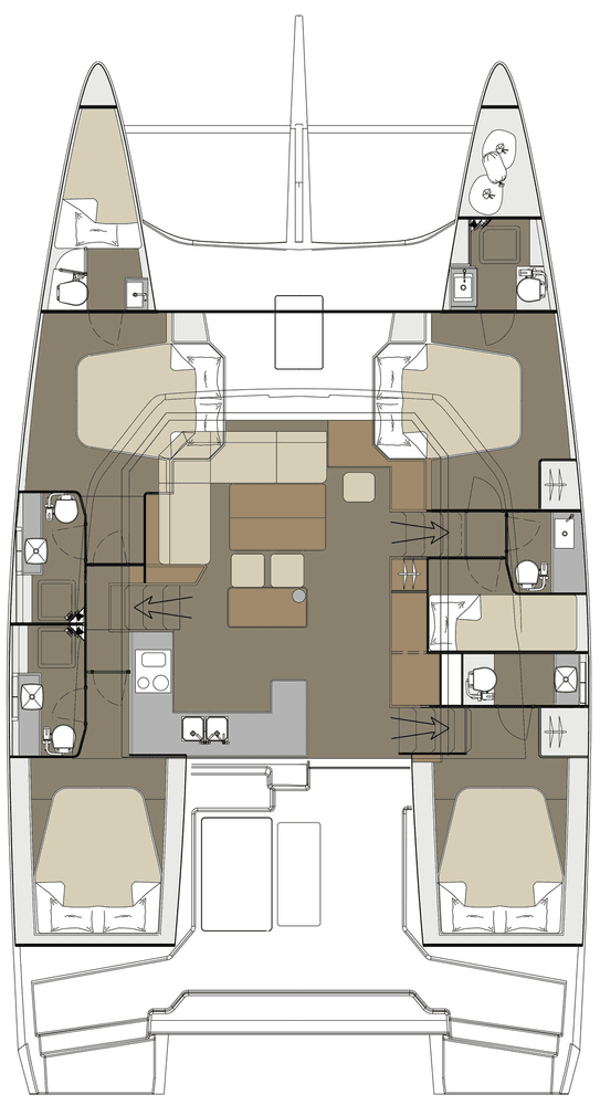 Book Dufour 48 Catamaran - 5 + 1 cab. Catamaran for bareboat charter in Marsala, Sicily, Italy with TripYacht!, picture 2