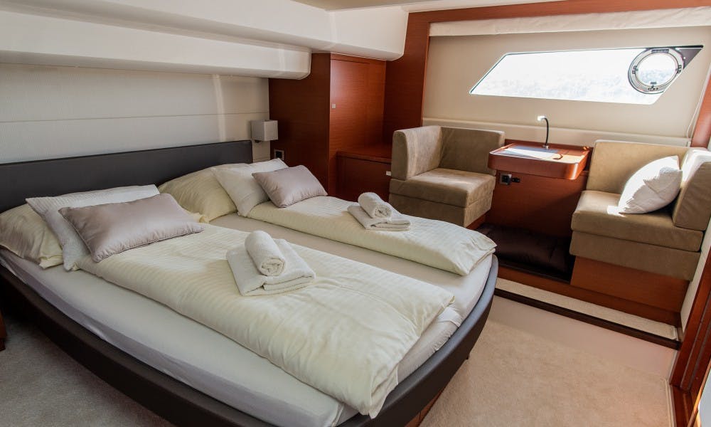 Book Prestige 550S Motor yacht for bareboat charter in Alcudia, Balearic Islands, Spain with TripYacht!, picture 3
