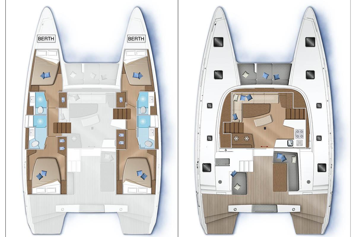 Book Lagoon 42 - 4 + 2 cab. Catamaran for bareboat charter in Marsh Harbour, Conch Inn Marina, Abaco Islands, Bahamas with TripYacht!, picture 2