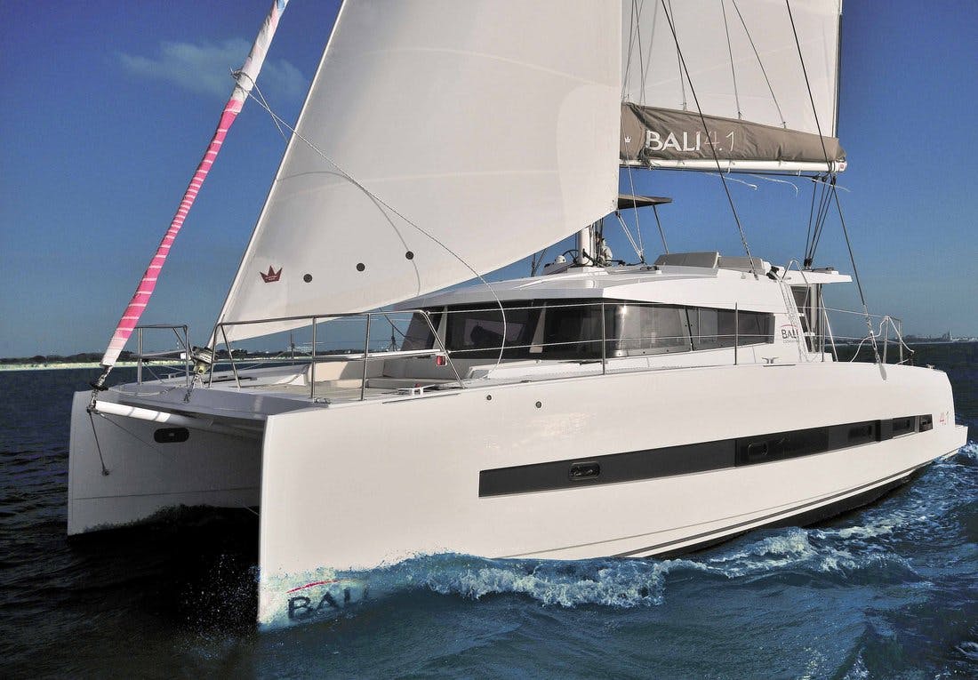 Book Bali 4.1 - 4 + 2 cab. Catamaran for bareboat charter in Palermo, Marina Si.Ti.mar, Sicily, Italy with TripYacht!, picture 1
