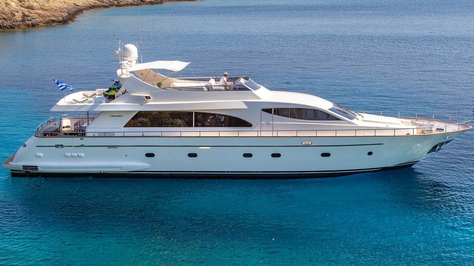 Book Falcon 86 Motor yacht for bareboat charter in Athens, Agios Kosmas marina, Athens area/Saronic/Peloponese, Greece with TripYacht!, picture 1