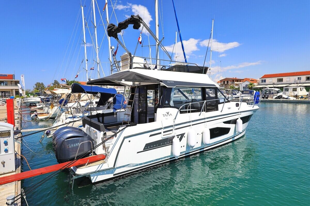 Book Merry Fisher 1095 Fly Motor boat for bareboat charter in Marina Pirovac, Šibenik region, Croatia with TripYacht!, picture 1