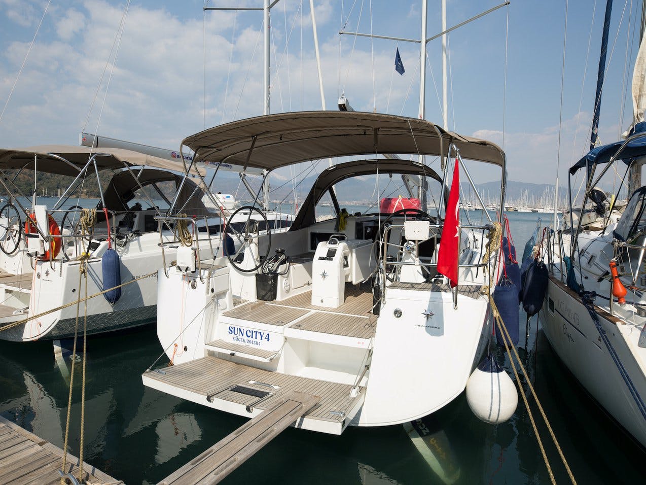 Book Sun Odyssey 440 Sailing yacht for bareboat charter in Fethiye, Yacht Club Mai, Mediterranean, Turkey with TripYacht!, picture 1