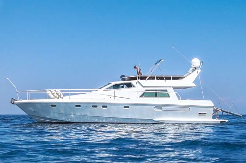 Book Ferretti Yachts 52/8 Motor yacht for bareboat charter in Mykonos, Cyclades, Greece with TripYacht!, picture 1