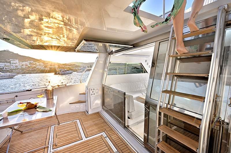 Book Ferretti Yachts 52/8 Motor yacht for bareboat charter in Mykonos, Cyclades, Greece with TripYacht!, picture 8