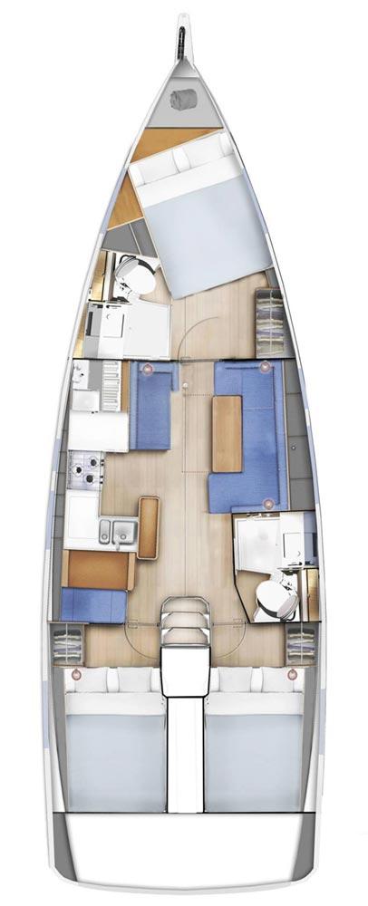 Sun Odyssey 410 - 3 cab., picture 2