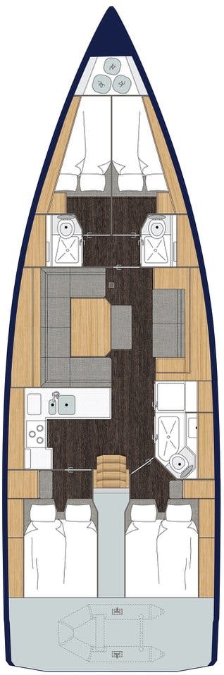 Book Bavaria C45 - 4 cab. Sailing yacht for bareboat charter in Phuket, Yacht Haven Marina, Phuket, Thailand  with TripYacht!, picture 2