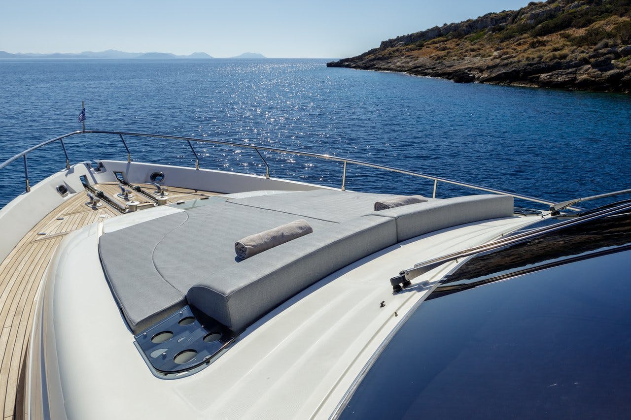 Book Ferretti Yachts 720 Luxury motor yacht for bareboat charter in Athens, Alimos marina, Athens area/Saronic/Peloponese, Greece with TripYacht!, picture 9