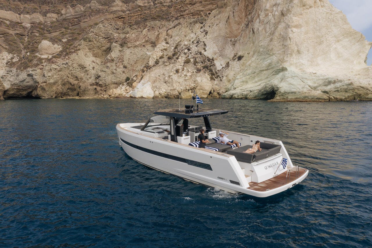 Book Fjord 48 Open Motor yacht for bareboat charter in Santorini, Cyclades, Greece with TripYacht!, picture 16