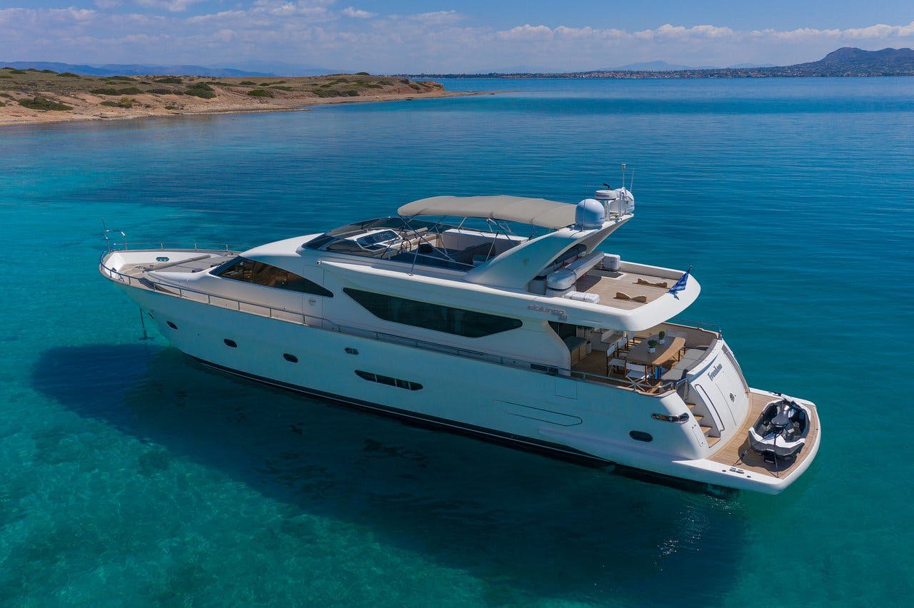 Book Alalunga 78 Luxury motor yacht for bareboat charter in Athens, Agios Kosmas marina, Athens area/Saronic/Peloponese, Greece with TripYacht!, picture 3