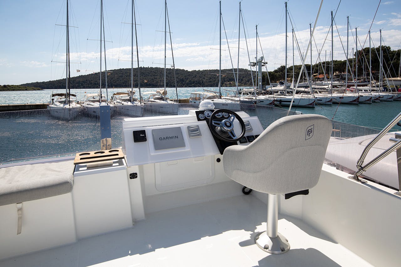 Book Fountaine Pajot MY 37 Power catamaran for bareboat charter in Pula, ACI Marina Pomer, Istra, Croatia with TripYacht!, picture 6