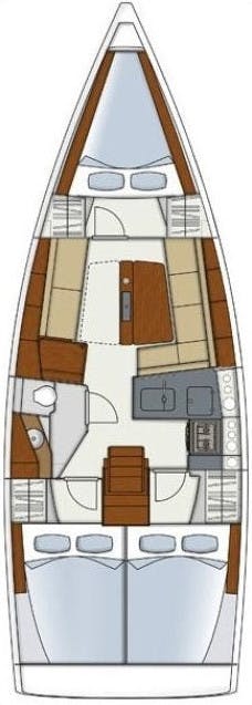 Book Hanse 345 Sailing yacht for bareboat charter in Roses, Empuriabrava marina, Catalonia, Spain with TripYacht!, picture 2