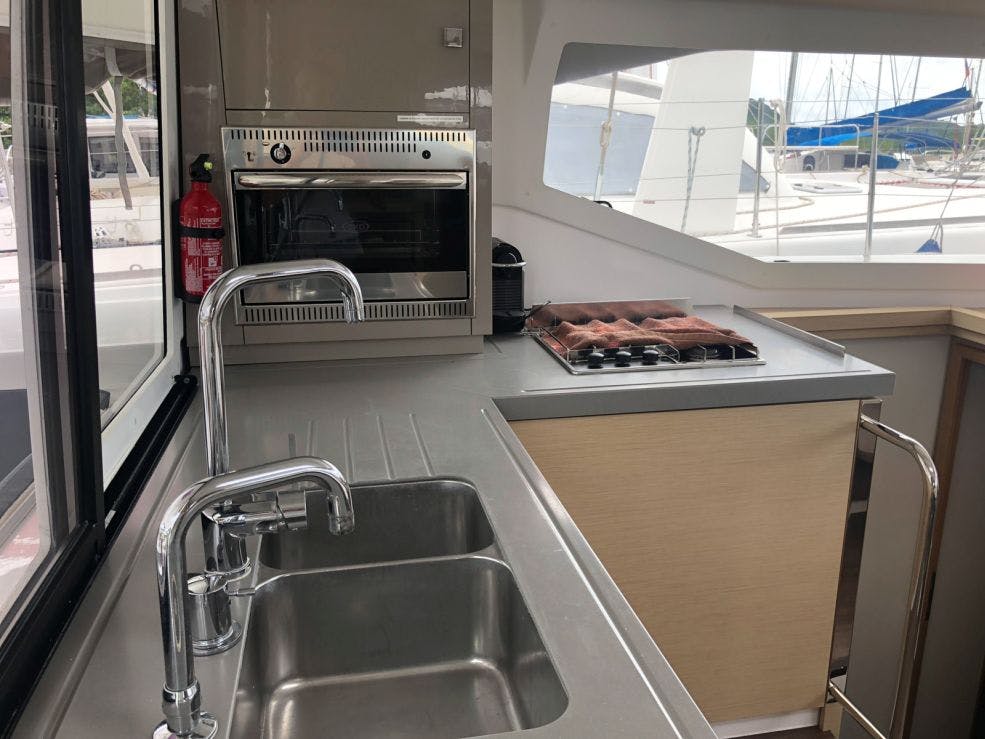 Book Fountaine Pajot Lucia 40 Catamaran for bareboat charter in Cote D'Azur, Port Pin Rolland, Provence-Alpes-Côte d'Azur, France with TripYacht!, picture 10