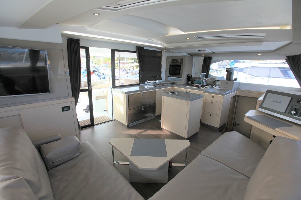 Book Fountaine Pajot Saona 47 Quintet - 5 + 1 cab. Catamaran for bareboat charter in Ritter House Marina, Tortola, British Virgin Islands with TripYacht!, picture 8