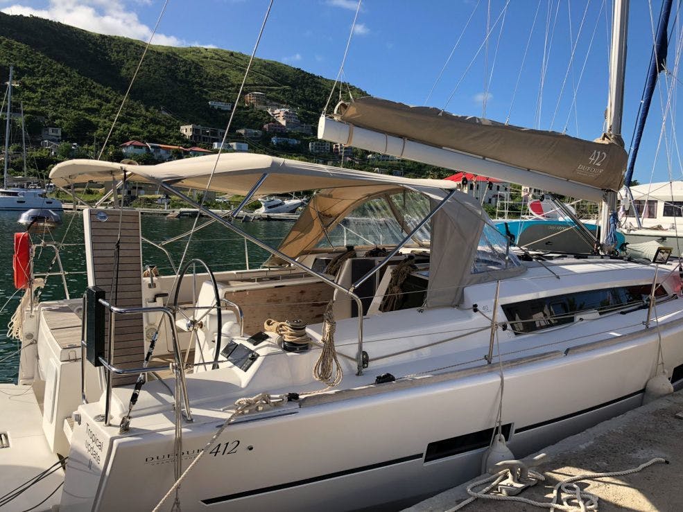 Book Dufour 412 GL Sailing yacht for bareboat charter in BVI, Scrub Island Marina, British Virgin Islands with TripYacht!, picture 3