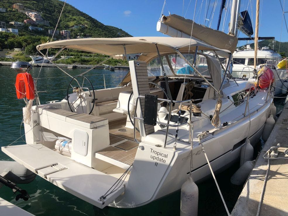 Book Dufour 412 GL Sailing yacht for bareboat charter in BVI, Scrub Island Marina, British Virgin Islands with TripYacht!, picture 1