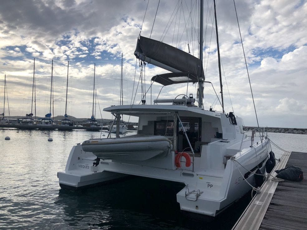 Book Bali 4.5 - 4 + 2 cab. Catamaran for bareboat charter in Antigua, Jolly Harbour Marina, Antigua, Caribbean with TripYacht!, picture 1