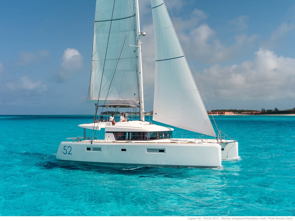 Book Lagoon 52 F - 6 + 2 cab. Catamaran for bareboat charter in Marsh Harbour, Conch Inn Marina, Abaco Islands, Bahamas with TripYacht!, picture 1