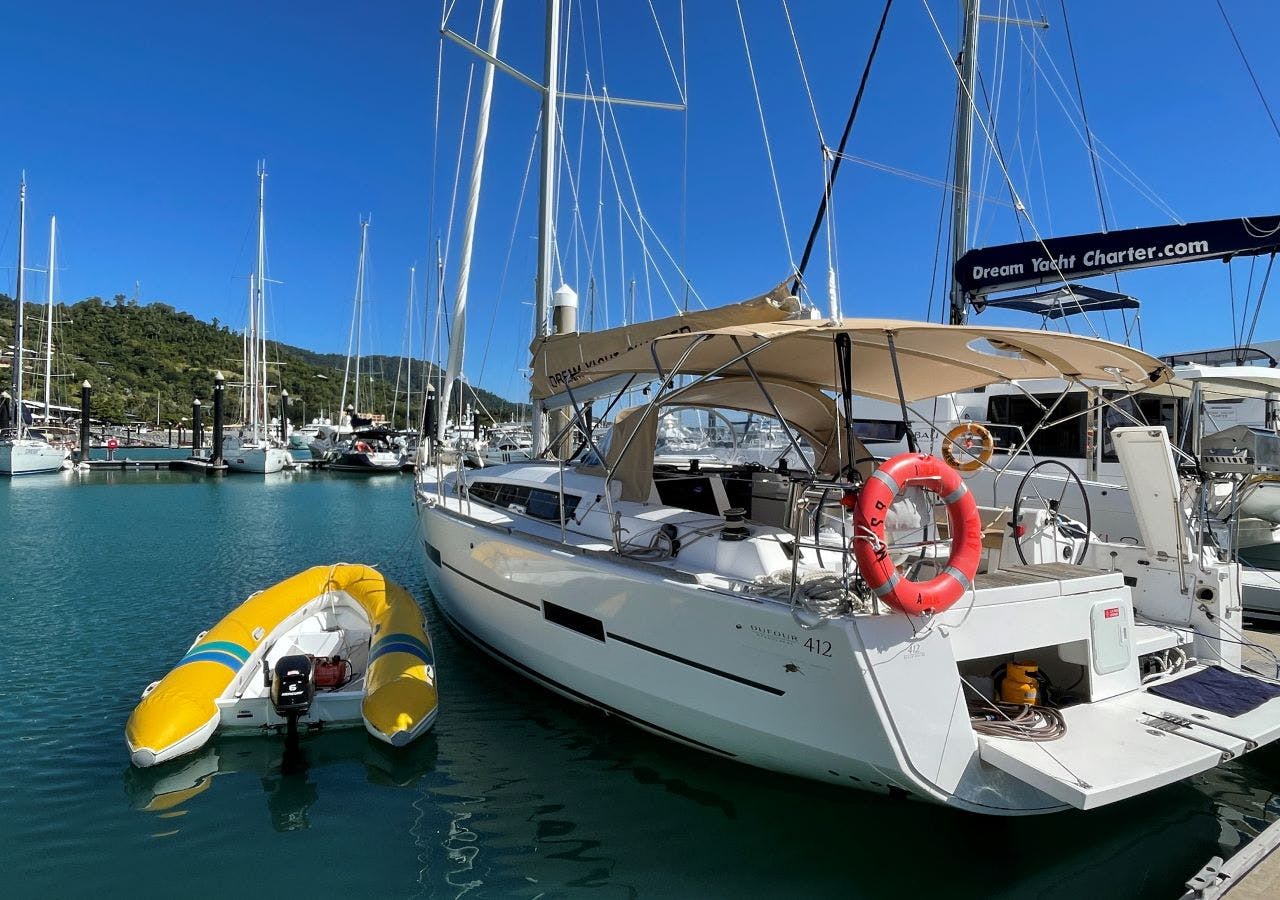 Book Dufour 412 GL Sailing yacht for bareboat charter in Whitsundays, Airlie Beach, Coral Sea Marina, Whitsunday Region of Queensland, Australia and Oceania with TripYacht!, picture 3