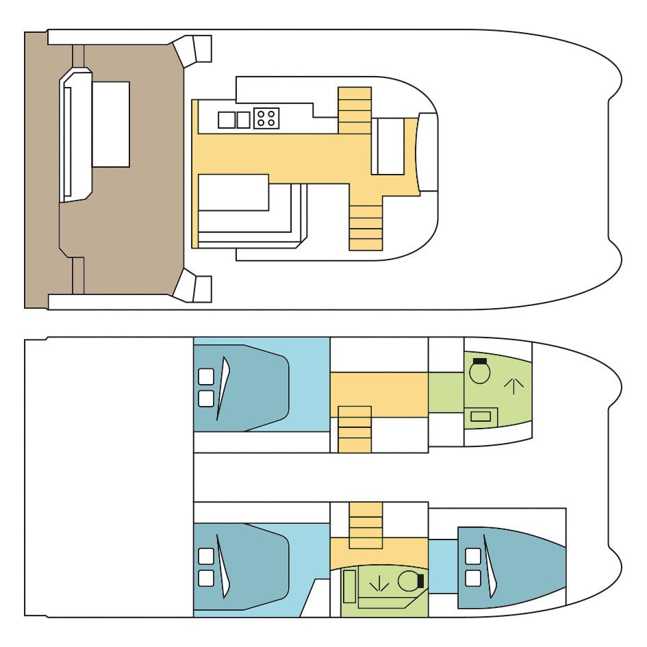 Book Fountaine Pajot MY 37 - 3 cab. Power catamaran for bareboat charter in Whitsundays, Airlie Beach, Coral Sea Marina, Whitsunday Region of Queensland, Australia and Oceania with TripYacht!, picture 2